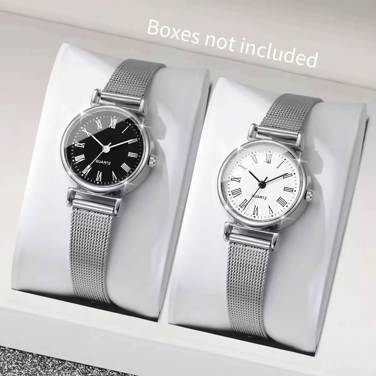 Stainless Mesh Band - 1/2 шт. Модные женские часы с