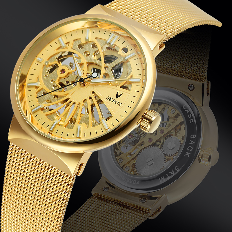 Stainless Mesh Band - SKROX: Мужские наручные часы класса люкс,