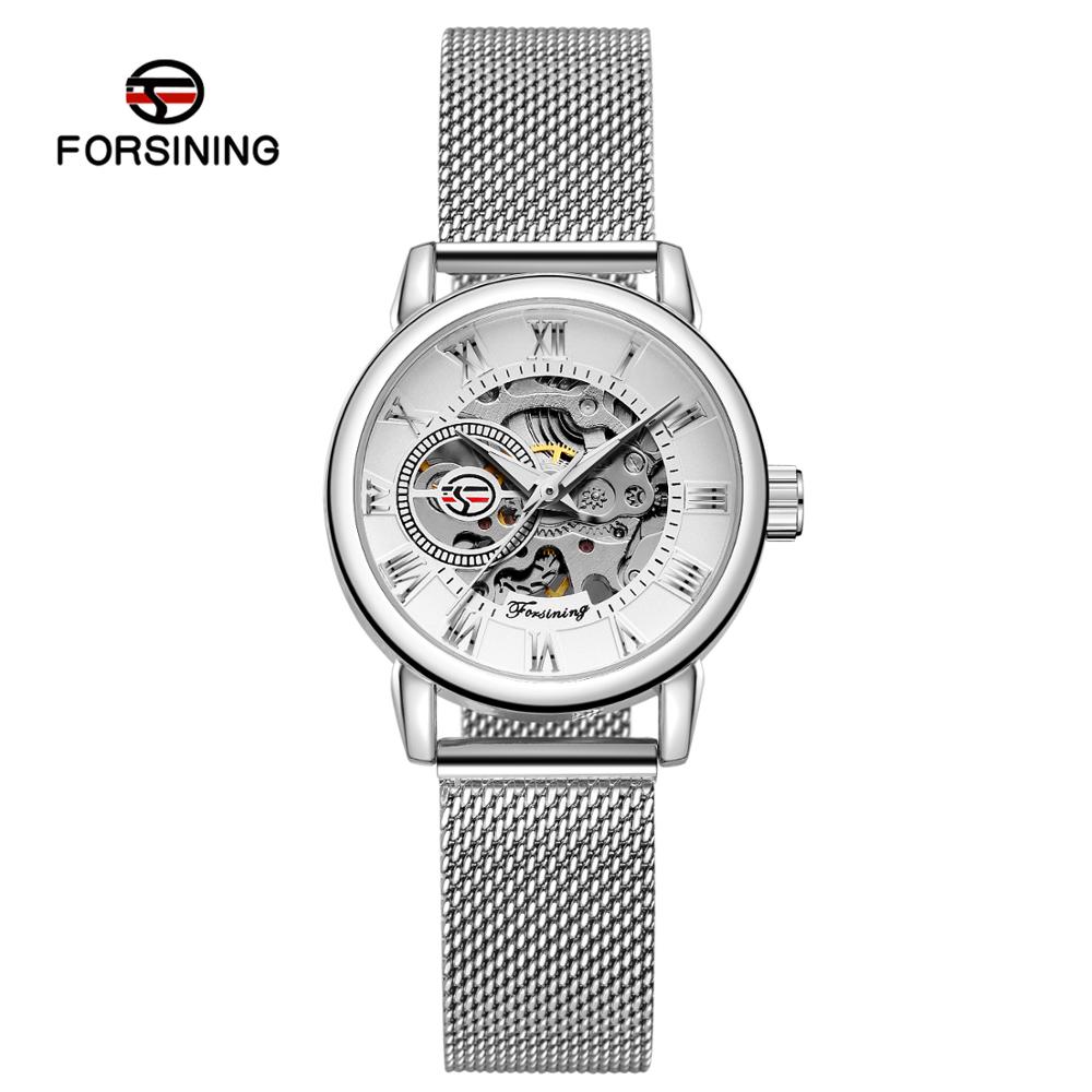 Stainless Mesh Band - Часы наручные женские механические с автоматическим