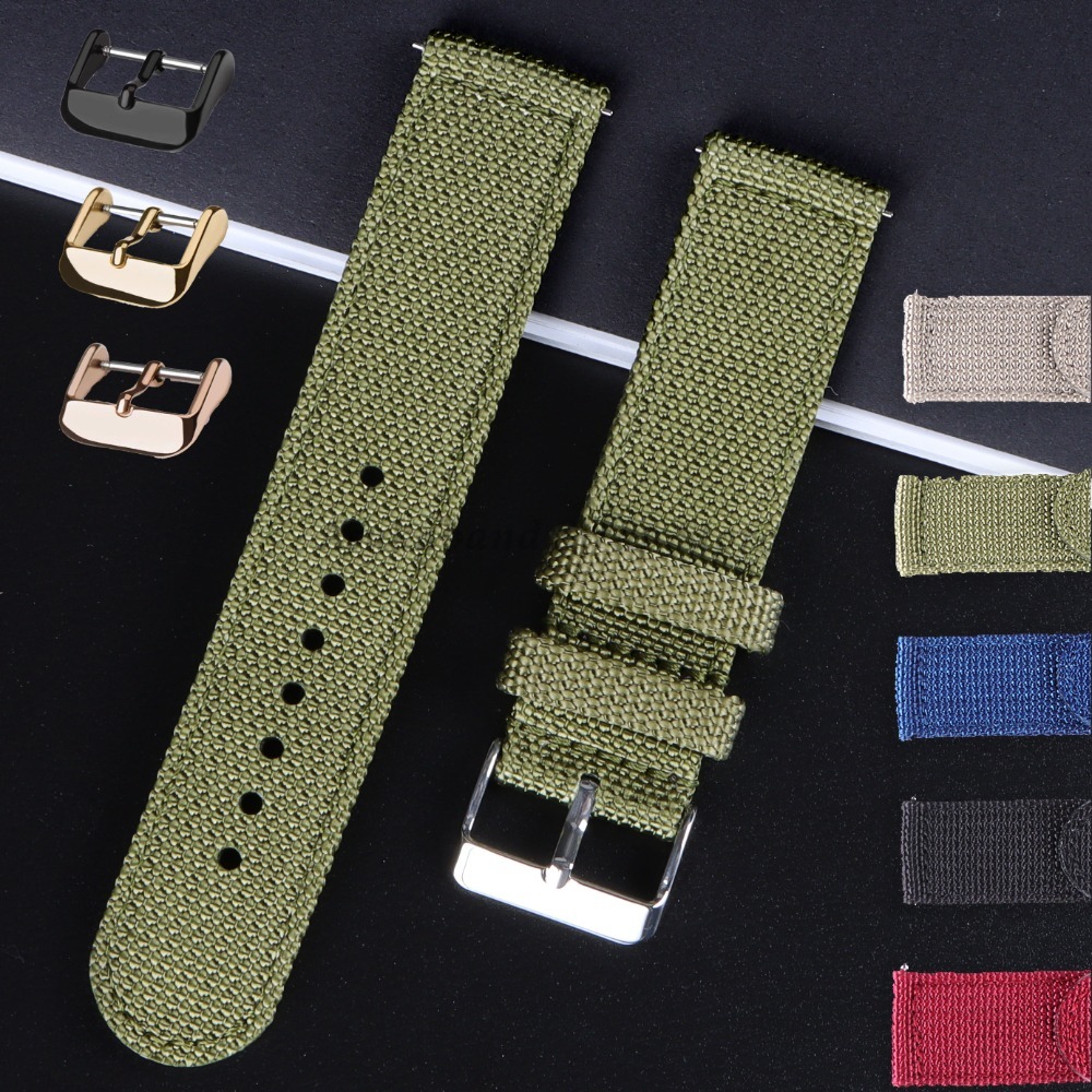 Nylon Nato Strap - Нейлоновый холщовый ремешок 18, 20, 22,