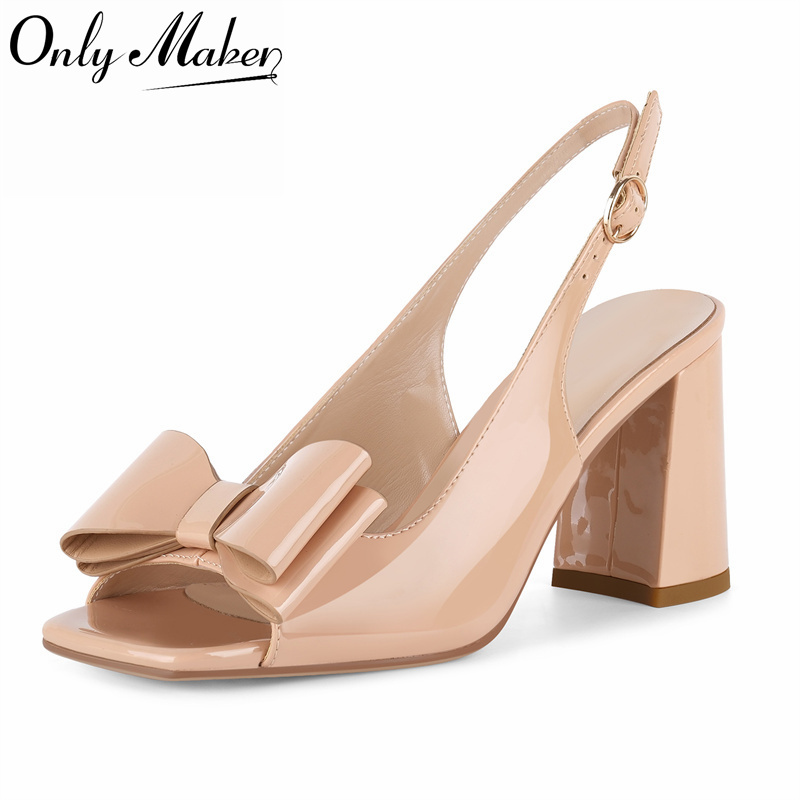 Leather Classic Strap - Onlymaker/женские туфли-лодочки с квадратным носком и