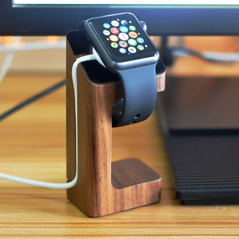 Деревянная подставка для заряд – обзор и цена Apple Smartwatch Accessories