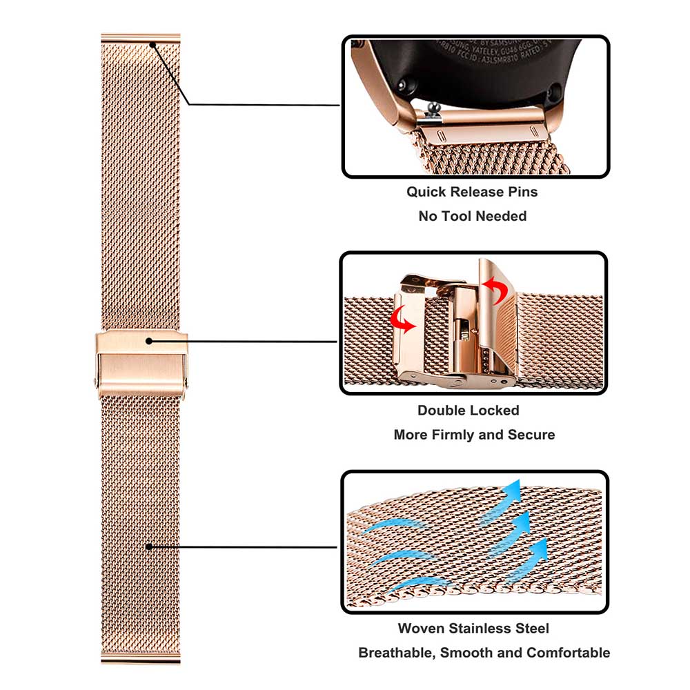 Металлический ремешок для Sams – обзор и цена Stainless Mesh Band
