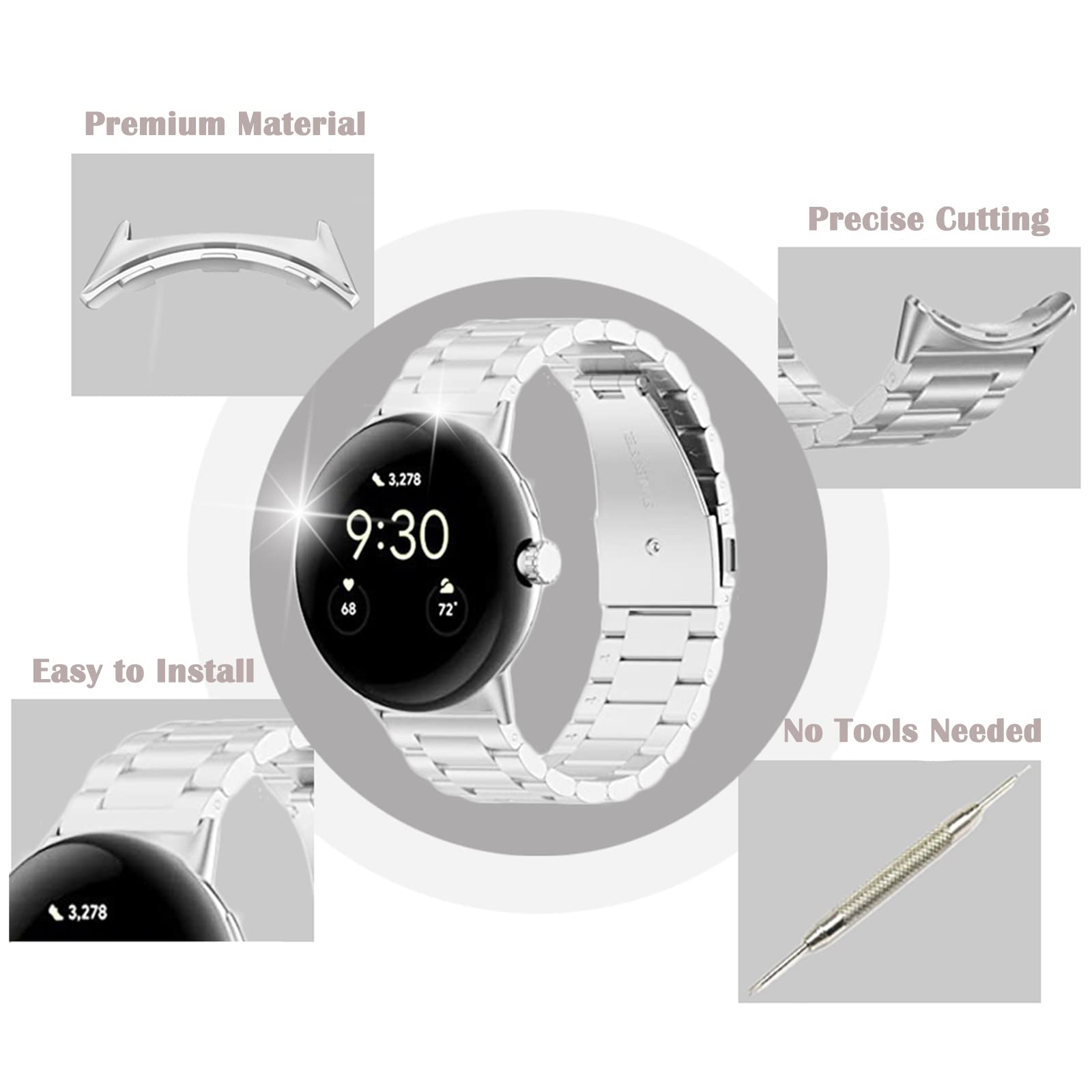 1/2 пары металлических разъемо – обзор и цена Watch Band Connector