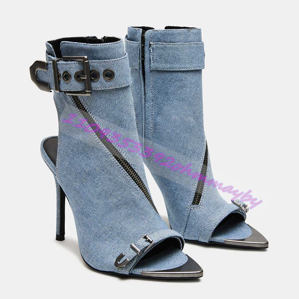 Летние синие джинсовые ботильо – обзор и цена Leather Classic Strap
