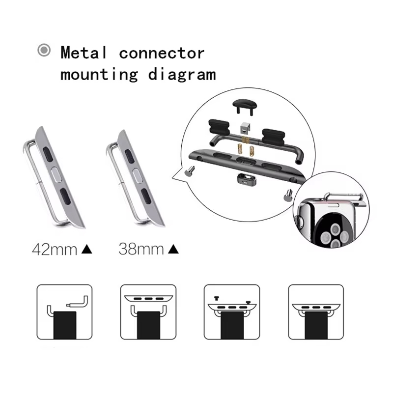 2 шт., адаптер из нержавеющей  – обзор и цена Watch Band Connector