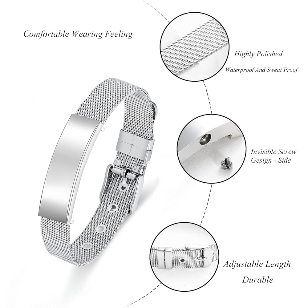 Ювелирные изделия для кремации – обзор и цена Stainless Mesh Band