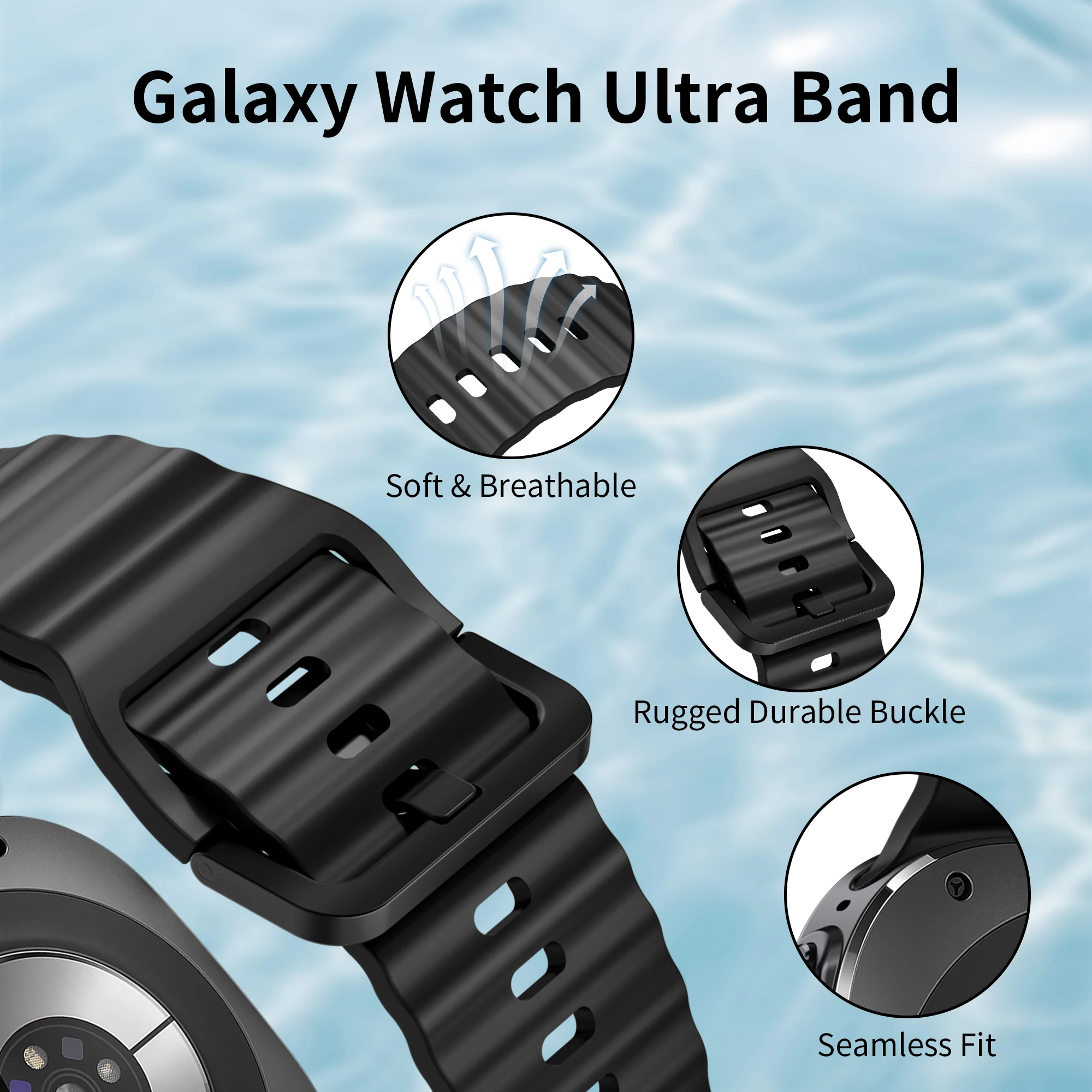 Оригинальный силиконовый ремеш – обзор и цена Samsung Smartwatch Ultra Accessories